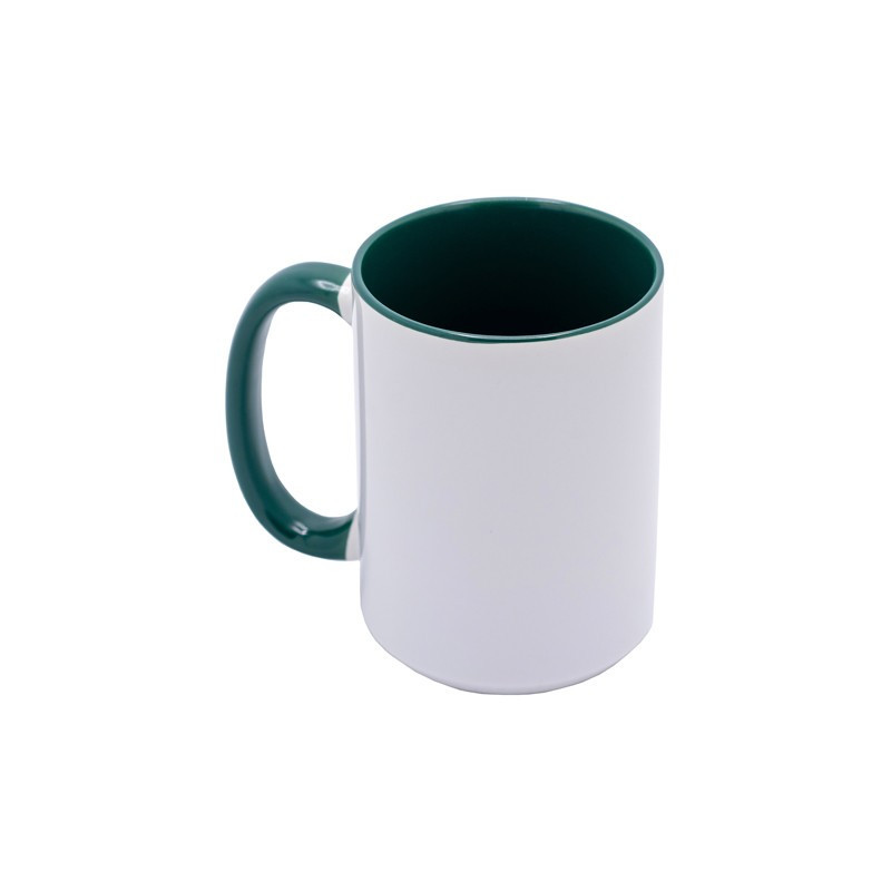 Caneca orbed verde escura personalizada